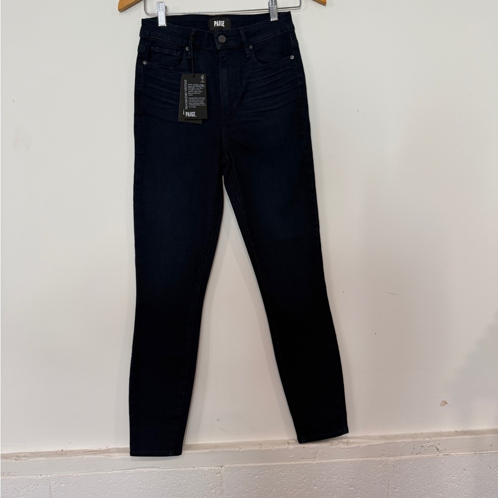 PAIGE Women's Margot Ankle Dark Indigo High-Rise Skinny Jeans